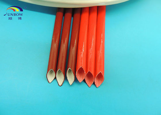 Китай Красный цвет заплетенный изоляторами стеклоткани электрического кабеля Sleeving изолируя материала или таможня поставщик