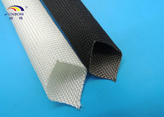 Китай Белая Uncoated гибкая высокотемпературная стеклоткань Sleeving для кабелей 400℃ поставщик